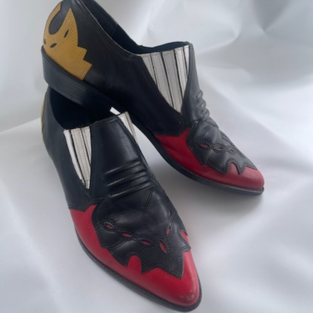 VINTAGE MOOTSIES TOOTSIES leather shoes multicolored size 7 1/2